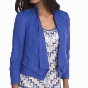 WHBM Blue Linen Blazer